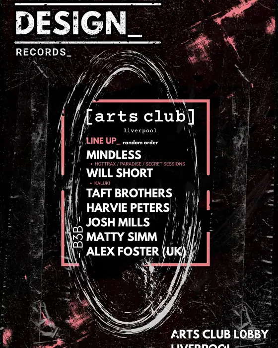 Affiche officielle de DESIGN_ Records - DROP IN DEEP_ (Arts Club, Liverpool, Royaume-Uni, 11 septembre 2026)