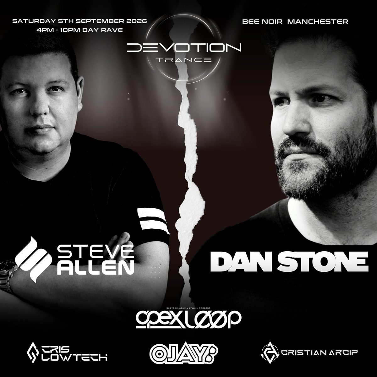 Affiche officielle de Devotion Trance (Bee Noir, Manchester, Royaume-Uni, 5 septembre 2026)