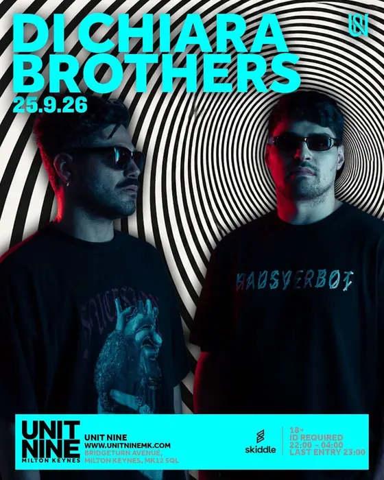 Affiche officielle de DI CHIARA BROTHERS & more! (Unit Nine, Milton Keynes, Royaume-Uni, 25 septembre 2026)
