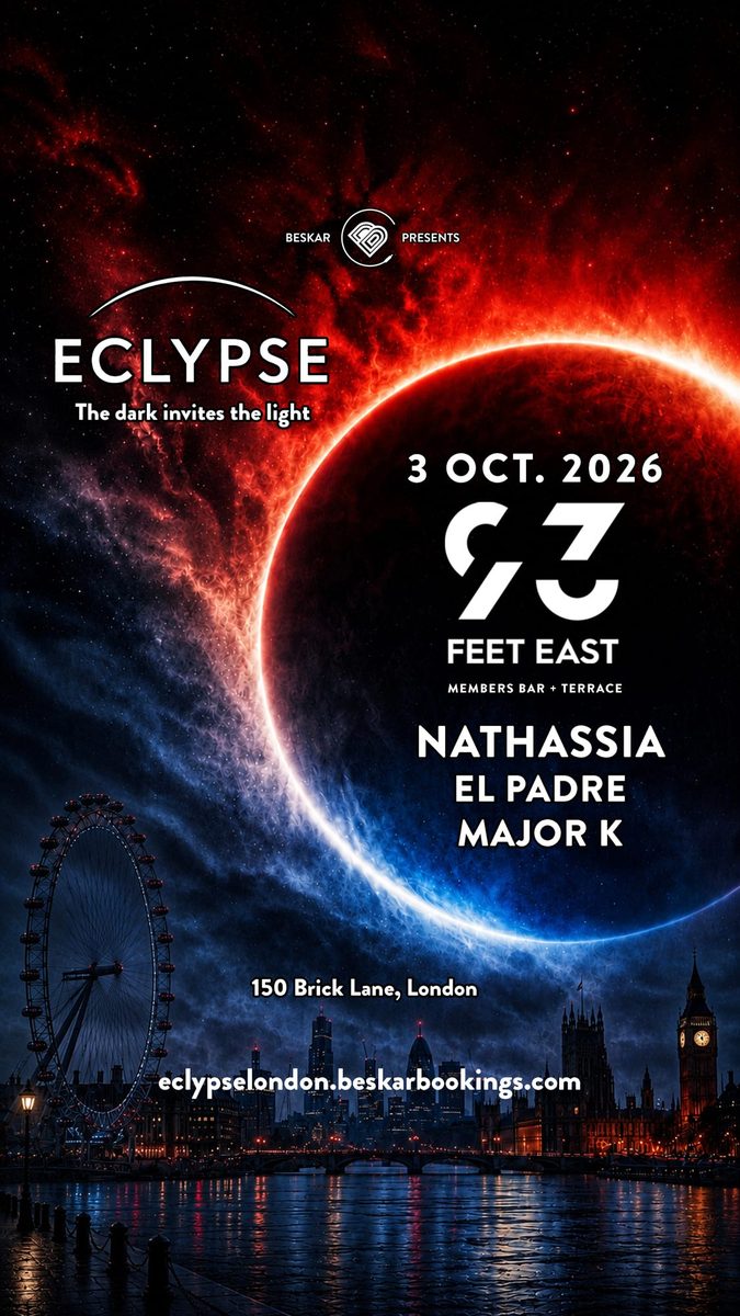 Affiche officielle de Eclypse London (93 Feet East, London, Royaume-Uni, 3 octobre 2026)