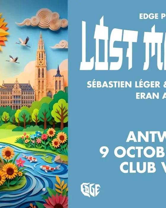 Official poster for Edge w/ Sébastien Léger & Roy Rosenfeld (Club Vaag, Antwerp, Belgium, 9 October 2026)
