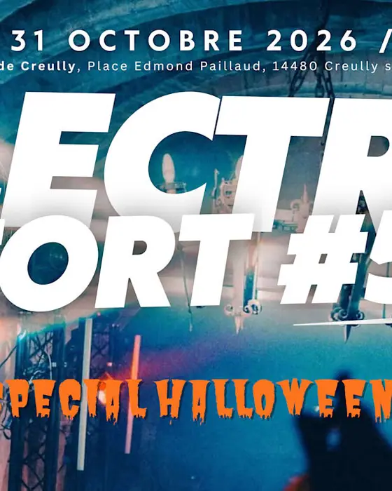 Affiche officielle de Electro Fort #5 Spécial Halloween (Château médiéval de Creully - Musée de la radio, Creully sur Seulles, France, 31 octobre 2026)