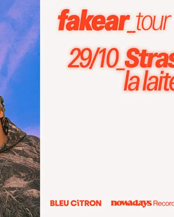 Affiche officielle de Fakear - La Laiterie (Artefact La Laiterie, Strasbourg, France, 29 octobre 2026)