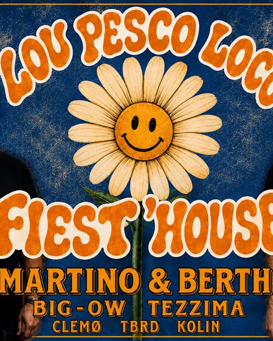 Affiche officielle de Fiest'house Martino & Berth (Lou Pesco Loco, Salinelles, France, 10 octobre 2026)