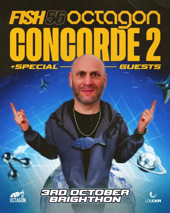Affiche officielle de Fish56Octagon (Concorde 2, Brighton, Royaume-Uni, 3 octobre 2026)