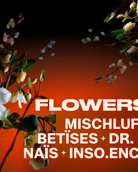 Official poster for Flowers // Mischluft - Betïses - Dr. G - Naïs - Inso.Ence (Hangar DS, Bordeaux, France, 2 October 2026)
