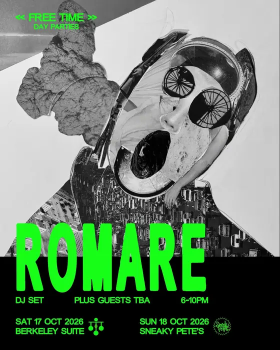 Affiche officielle de Free Time: Romare (Sneaky Pete's, Edinburgh, Royaume-Uni, 18 octobre 2026)