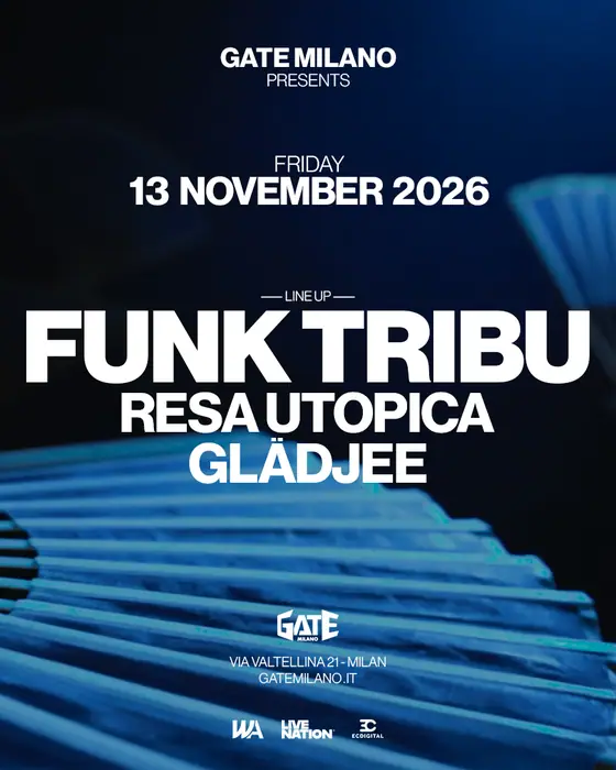 Affiche officielle de Funk Tribu · Gate Milano (Gate Milano, Milan, Italie, 13 novembre 2026)