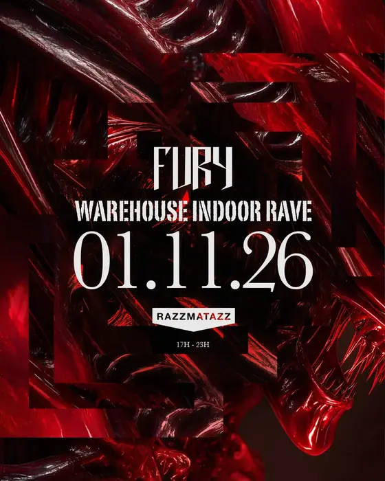 Affiche officielle de Fury Festival · Razzmatazz (Razzmatazz, Barcelona, Espagne, 1 novembre 2026)