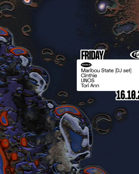 Affiche officielle de Fuse presents Maribou State (DJ set) & Cinthie (Fuse, Brussels, Belgique, 16 octobre 2026)