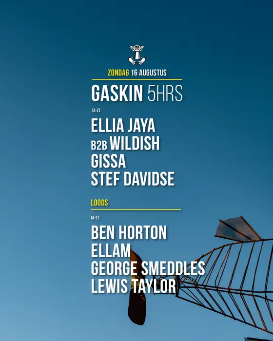 Affiche officielle de Gaskin 5HRS à Thuishaven (Thuishaven, Amsterdam, Pays-Bas, 16 août 2026)