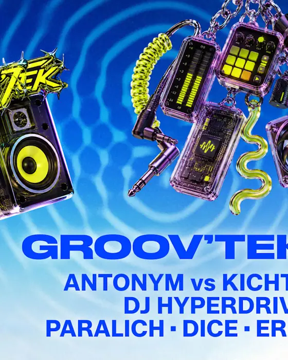 Official poster for Groov'tek // Antonym Vs Kichta - Dj Hyperdrive - Paralich (Hangar DS, Bordeaux, France, 26 September 2026)