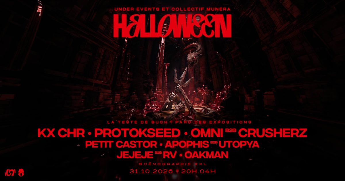 Official poster for Halloween Edition : Collectif Munera X Under Events (Parc des Expositions de La Teste-de-Buch, La Teste-de-Buch, France, 31 October 2026)