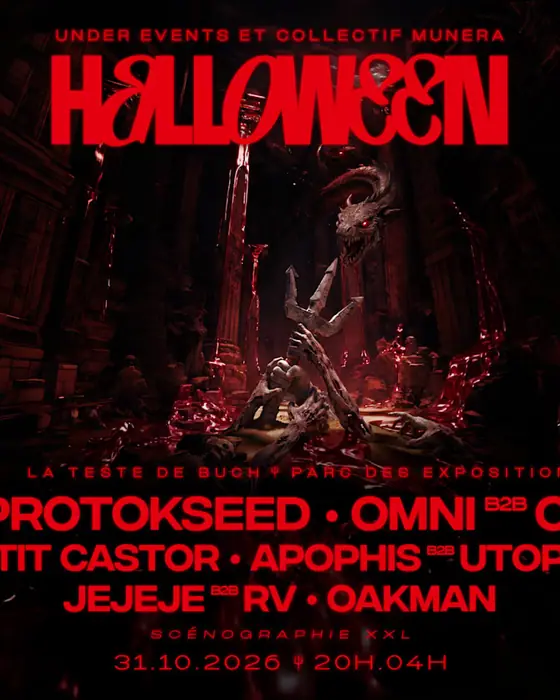 Affiche officielle de Halloween Edition : Collectif Munera X Under Events (Parc des Expositions de La Teste-de-Buch, La Teste-de-Buch, France, 31 octobre 2026)