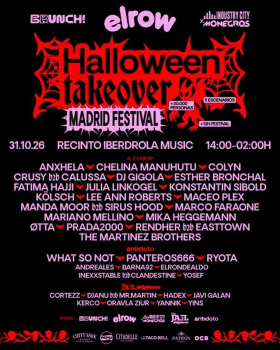 Affiche officielle de Halloween Takeover Madrid (Recinto Iberdrola Music, Madrid, Espagne, 31 octobre 2026)