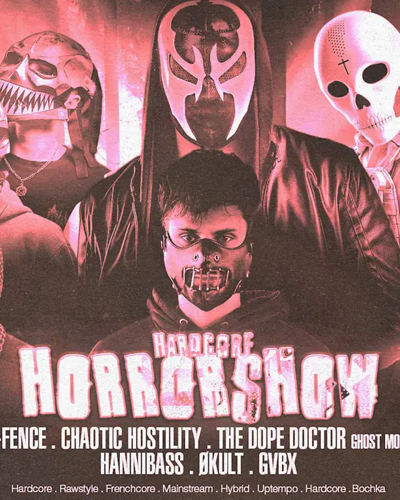 Affiche officielle de Hardcore Horror Show // D-Fence - Chaotic Hostility - ... (Hangar DS, Bordeaux, France, 30 octobre 2026)