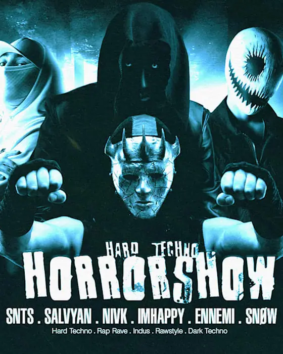 Affiche officielle de Hardtechno Horror Show (Hangar DS, Bordeaux, France, 31 octobre 2026)