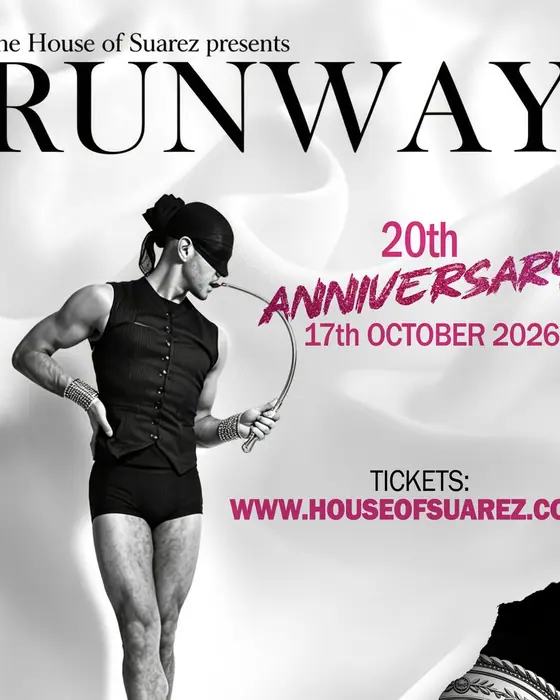 Affiche officielle de House of Suarez presents RUNWAY (Invisible Wind Factory, Liverpool, Royaume-Uni, 17 octobre 2026)