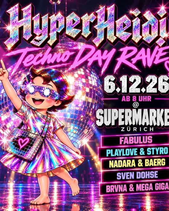 Photo of Hyper Heidi - Techno Day Rave (Supermarket, Zurich, Switzerland, 6 December 2026)