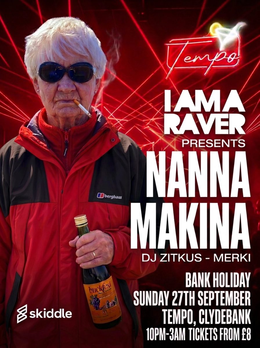 Affiche officielle de I Am A Raver presents Nanna Makina (Tempo Clydebank, Glasgow, Royaume-Uni, 27 septembre 2026)