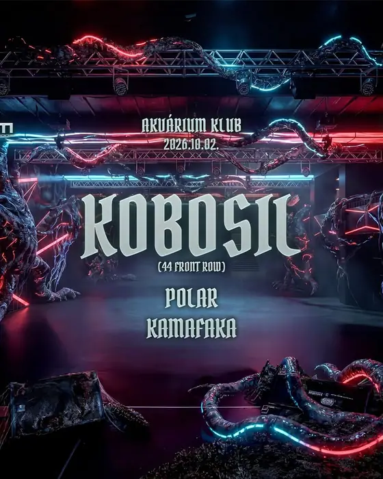 Affiche officielle de IAM Productions : Kobosil à l'Akvárium (Akvárium Klub, Budapest, Hongrie, 2 octobre 2026)