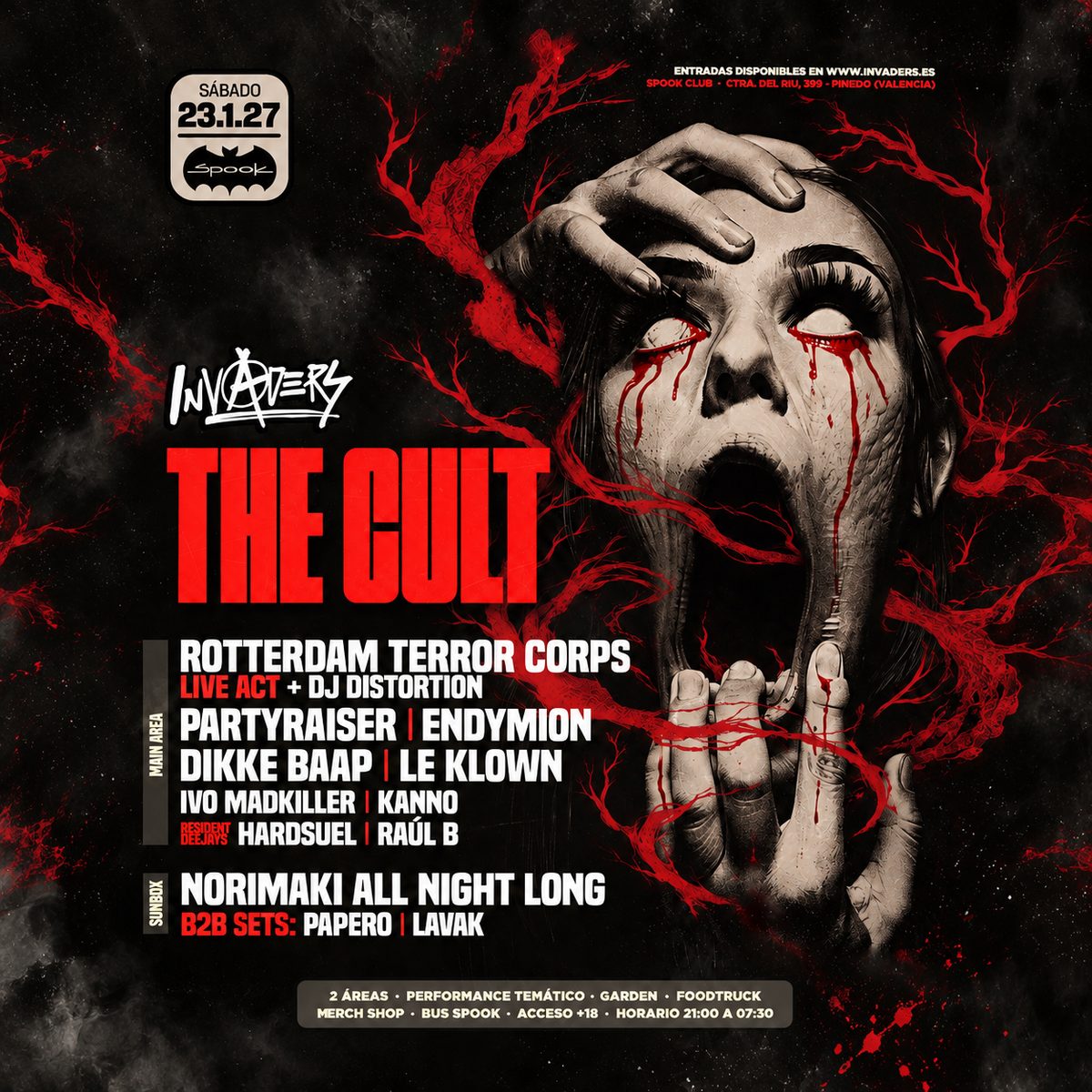 Photo de INVADERS · The Cult (Spook Club, Valencia, Espagne, 23 janvier 2027)