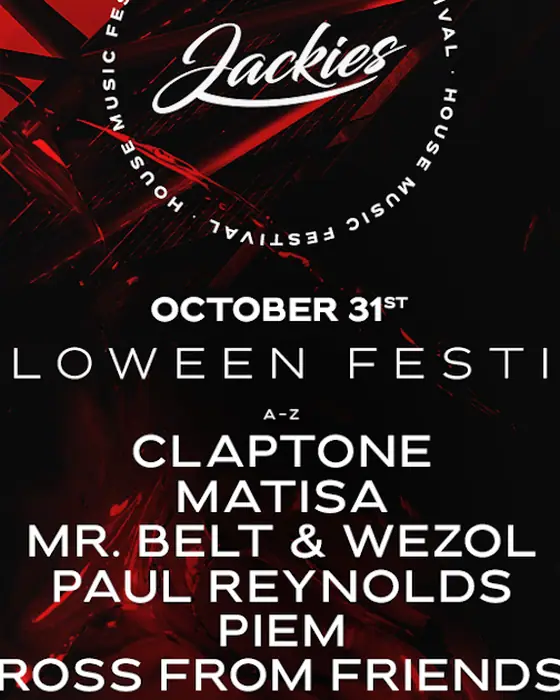 Official poster for Jackies Open Air Halloween (Parc del Fòrum, Barcelona, Spain, 31 October 2026)