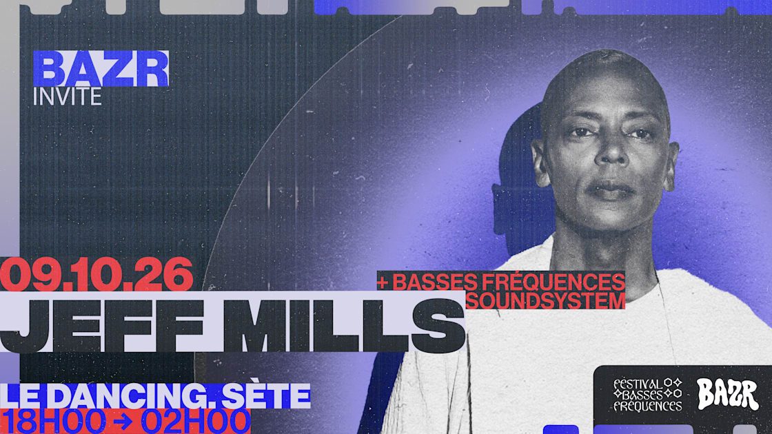 Official poster for Jeff Mills au Dancing (Le Dancing, Sète, France, 9 October 2026)