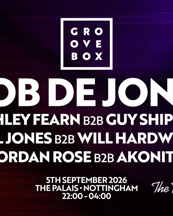 Affiche officielle de JOB DE JONG & MORE | Groovebox Rock City After Party (The Palais Nightclub, Nottingham, Royaume-Uni, 5 septembre 2026)