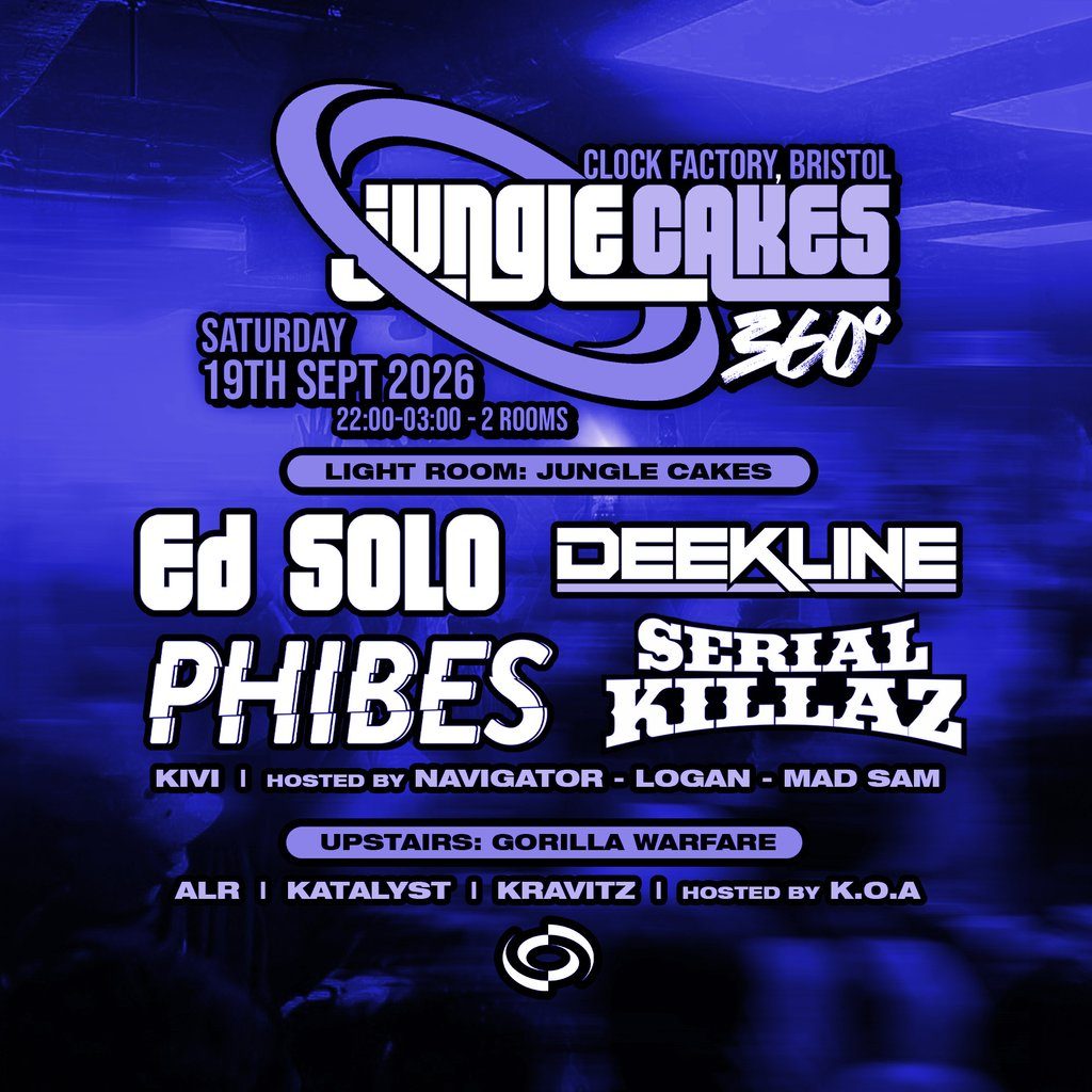Photo of Jungle Cakes Bristol 360°: Ed Solo, Deekline, Phibes & More (Clock Factory, Bristol, UK, 19 September 2026)