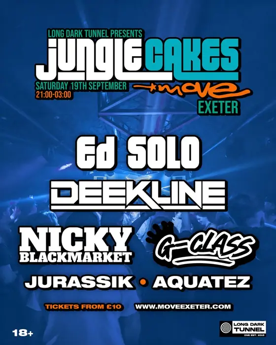 Photo de Jungle Cakes - ED SOLO, DEEKLINE + more | 19.09.26 (Move, Exeter, Royaume-Uni, 19 septembre 2026)