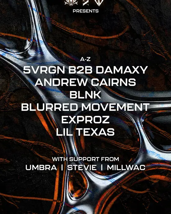Affiche officielle de KHAOTIC DVOID EXHILARATION presents: LIL TEXAS, EXPROZ & MORE (Content, Liverpool, Royaume-Uni, 1 novembre 2026)