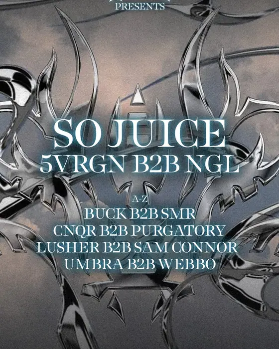 Affiche officielle de KHAOTIC presents: SO JUICE, 5VRGN B2B NGL & MORE (Classic Grand., Glasgow, Royaume-Uni, 11 septembre 2026)