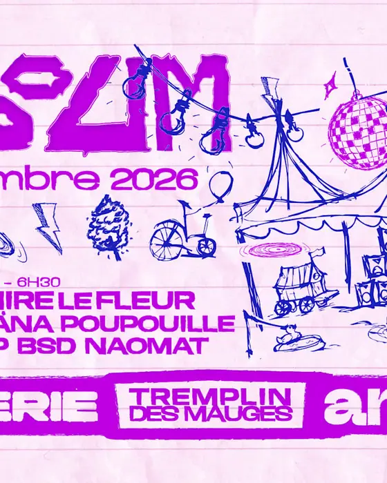 Affiche officielle de La Boum : Leks, Gibus, Aza, Saphire Le Fleur, Yväna... (Le Tremplin Des Mauges, Montrevault-sur-Èvre, France, 13 novembre 2026)