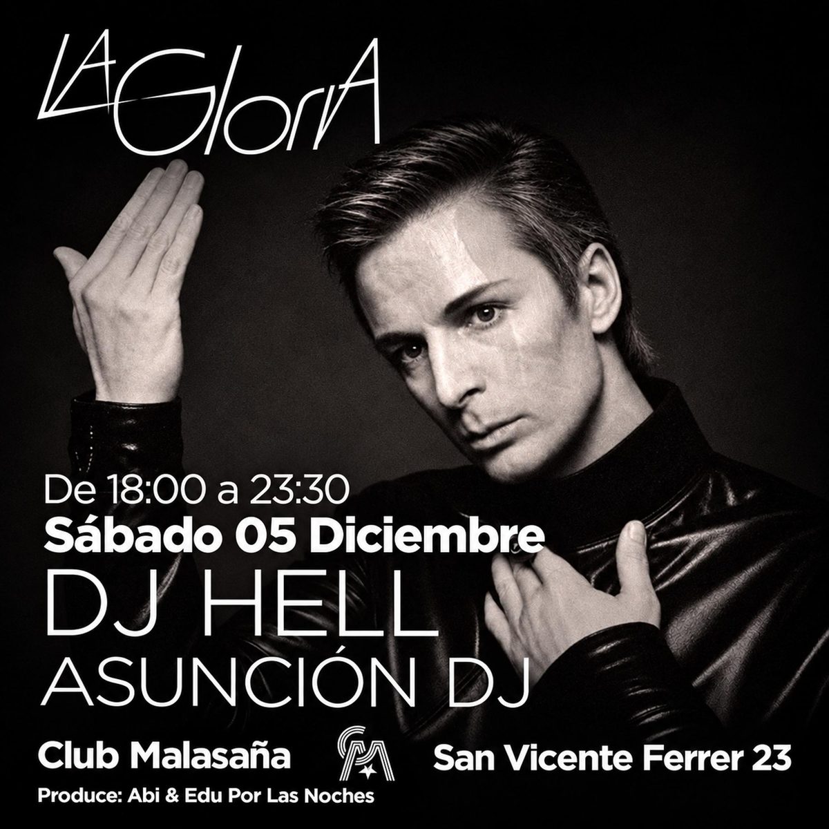 Photo de La Gloria: DJ Hell au Club Malasaña (Club Malasaña, Madrid, Espagne, 5 décembre 2026)