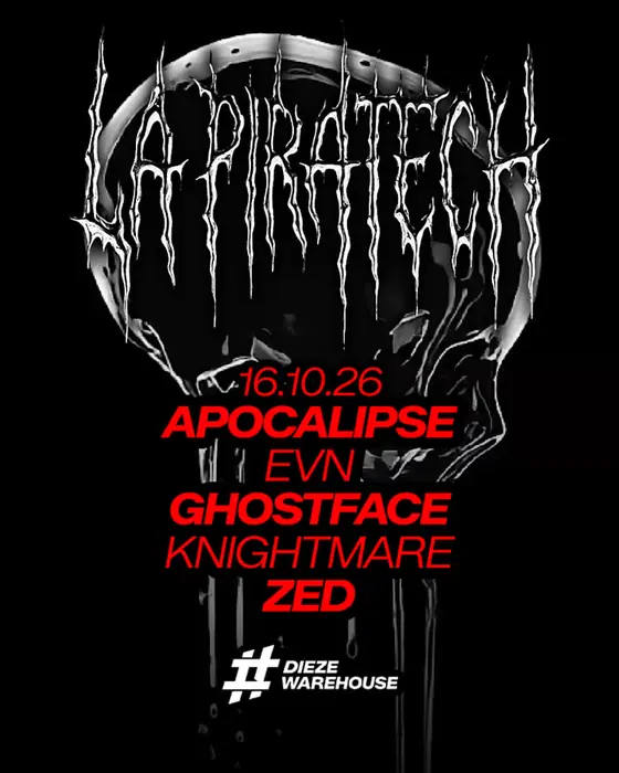Affiche officielle de La Piratech Débarque Au Dieze (DIEZE WAREHOUSE, Montpellier, France, 16 octobre 2026)