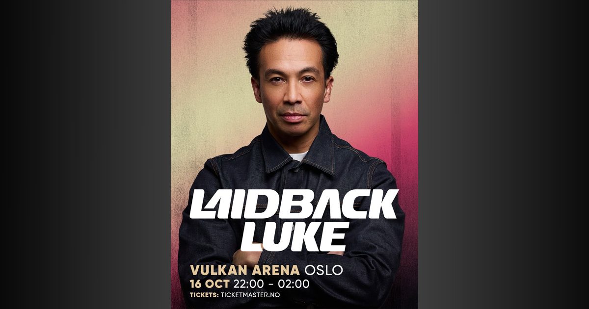 Affiche officielle de Laidback Luke (Vulkan Arena, Oslo, Norvège, 16 octobre 2026)