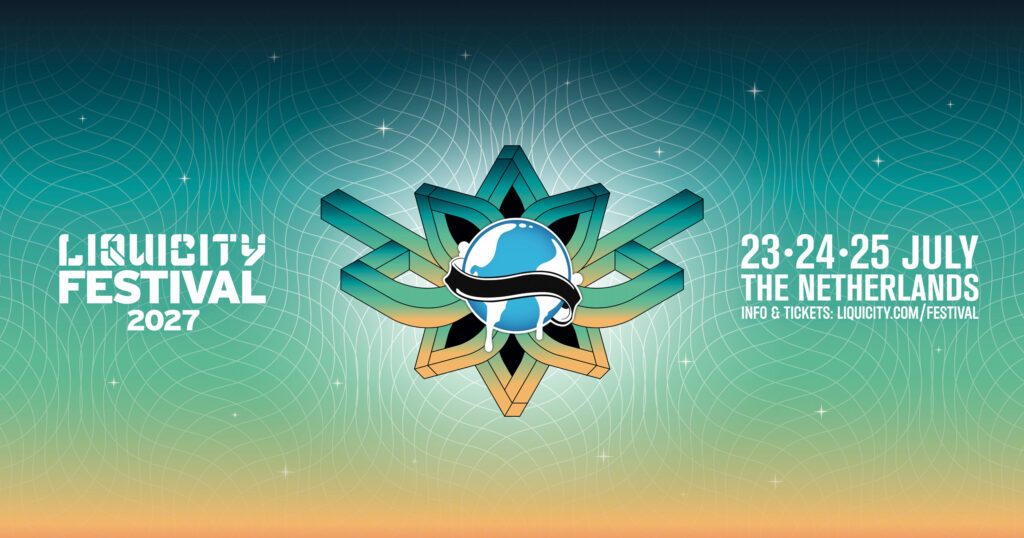 Official poster for Liquicity Festival (Geestmerambacht Recreation Area, Oudkarspel, Netherlands, 23 July 2027)
