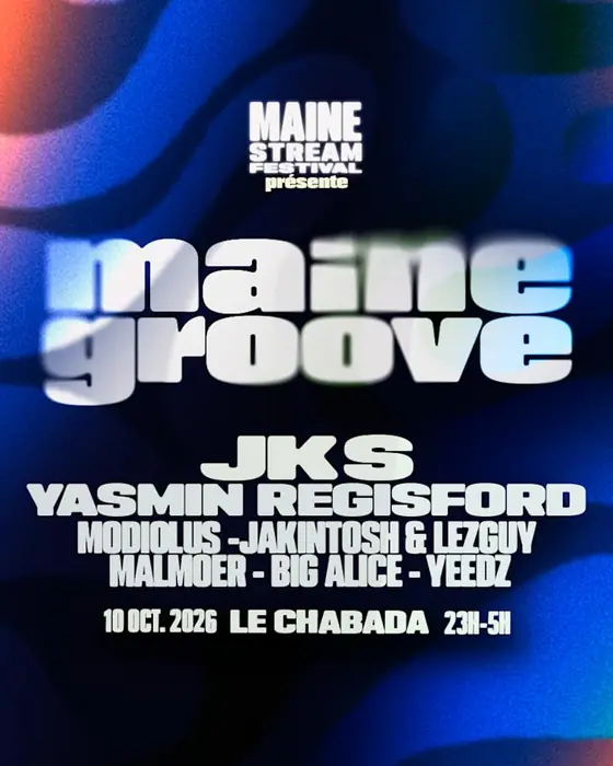 Affiche officielle de Maine Groove (Le Chabada, Angers, France, 10 octobre 2026)