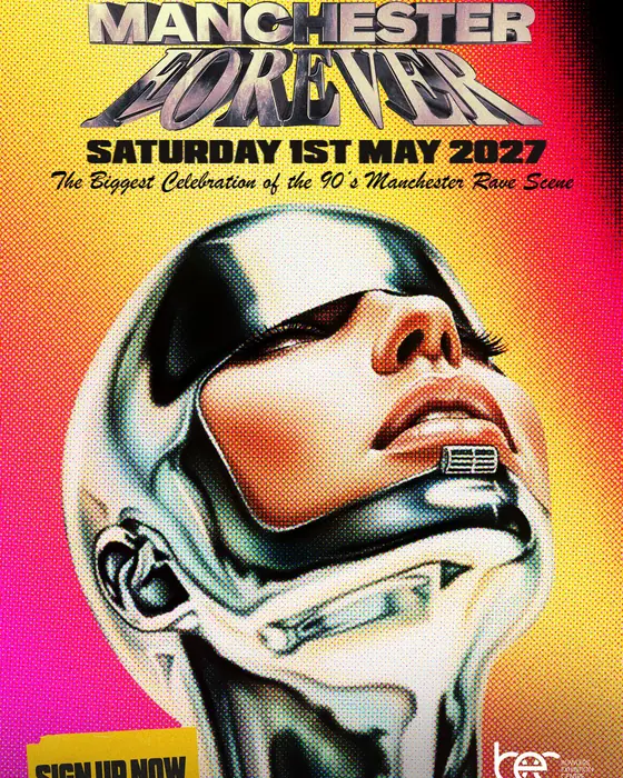 Affiche officielle de Manchester Forever (Bowlers Exhibition Centre, Manchester, Royaume-Uni, 1 mai 2027)