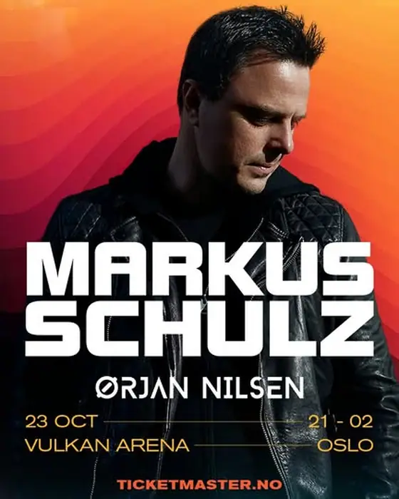 Affiche officielle de Markus Schulz (Vulkan Arena, Oslo, Norvège, 23 octobre 2026)