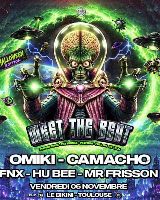 Affiche officielle de Meet The Beat w/ Omiki (Le Bikini, Ramonville-Saint-Agne, France, 6 novembre 2026)