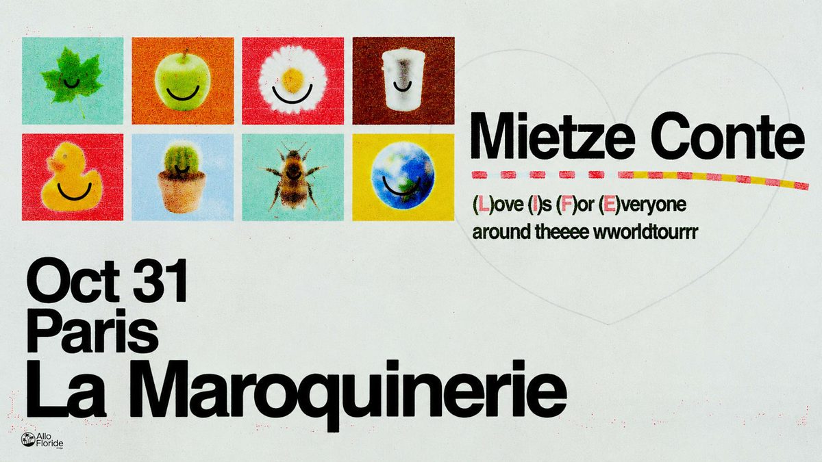 Affiche officielle de Mietze Conte (La Maroquinerie, Paris, France, 31 octobre 2026)