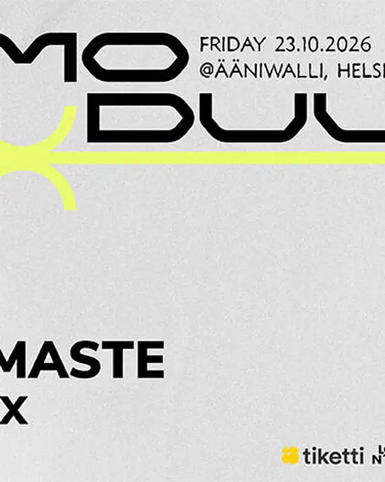 Affiche officielle de MODUL : Yanamaste & Conntex (Ääniwalli, Helsinki, Finlande, 23 octobre 2026)