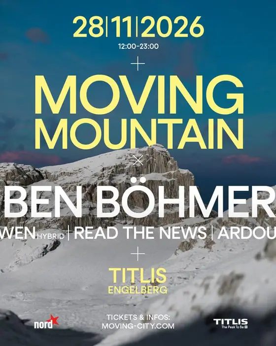 Official poster for Moving Mountain Titlis - Ben Böhmer (Titlis, Engelberg, Switzerland, 28 November 2026)