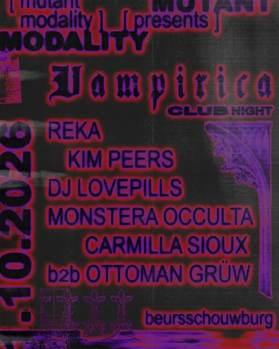 Photo of Mutant Modality presents VAMPIRICA (Beursschouwburg, Brussels, Belgium, 31 October 2026)