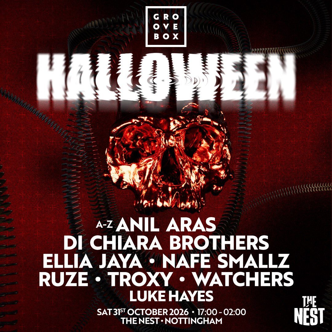 Affiche officielle de NAFE SMALLZ, ELLIA JAYA + MORE | Groovebox Halloween (Nottingham's The Nest (Notts County FC), Nottingham, Royaume-Uni, 31 octobre 2026)