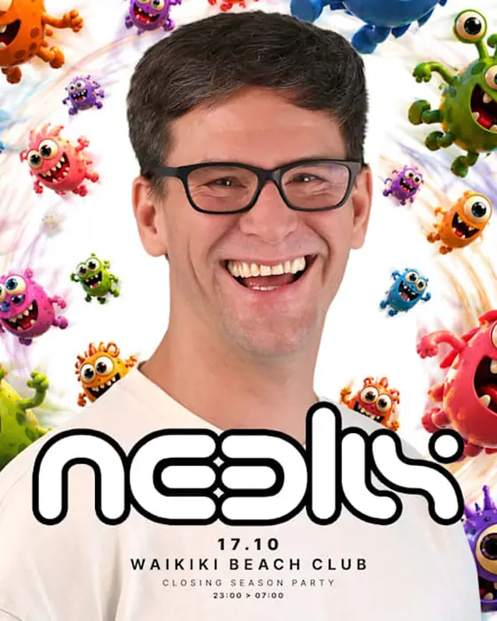 Affiche officielle de Neelix au Waikiki (Waikiki Beach Club, Costa da Caparica, Portugal, 17 octobre 2026)