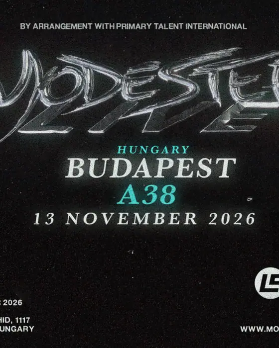 Affiche officielle de Next Level : Modestep à l'A38 (A38 Hajó, Budapest, Hongrie, 13 novembre 2026)