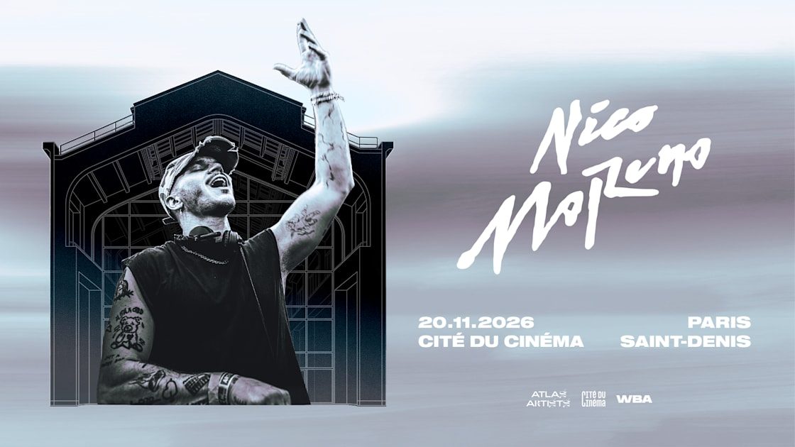 Affiche officielle de Nico Moreno à la Cité du Cinéma (Cité du Cinéma, Saint-Denis, France, 20 novembre 2026)